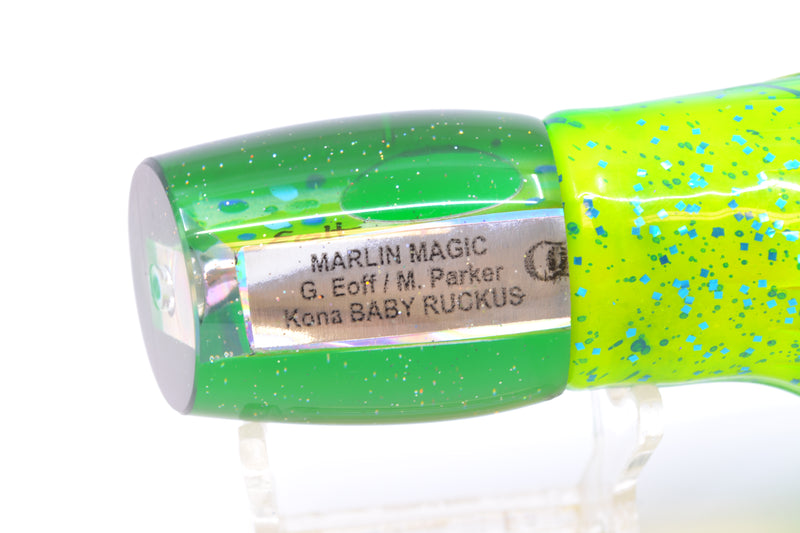 Marlin Magic Mahi MOP Green Back Taxi Eyes Baby Ruckus 10" 6.5oz Skirted Mahi