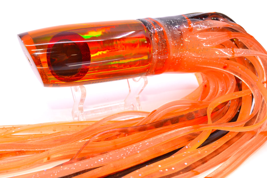 Koya Lures Amber Rainbow Black-Red Eyes JP Noname 12" 9.5oz Skirted Root Beer-Petrolero GZE