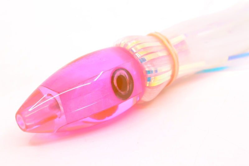 Moyes Lures Pink MOP Taxi Eyes Poon 5" 1.3oz Skirted White Hair