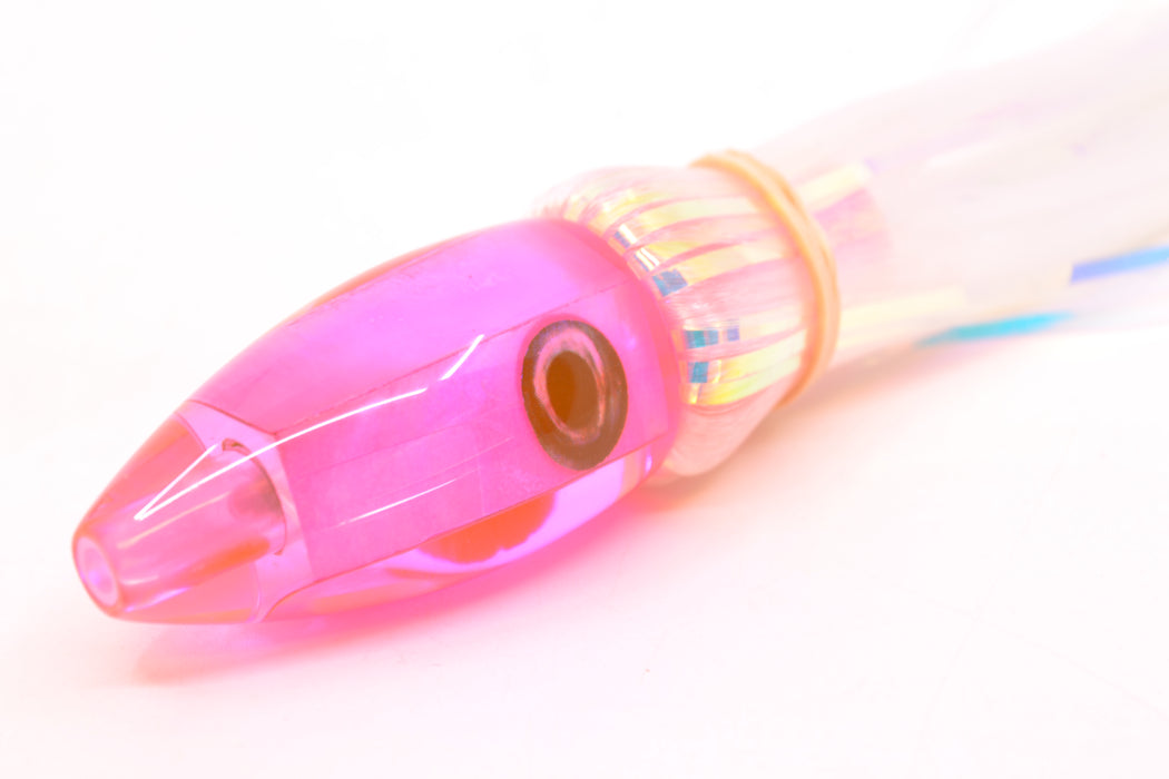 Moyes Lures Pink MOP Taxi Eyes Poon 5" 1.3oz Skirted White Hair