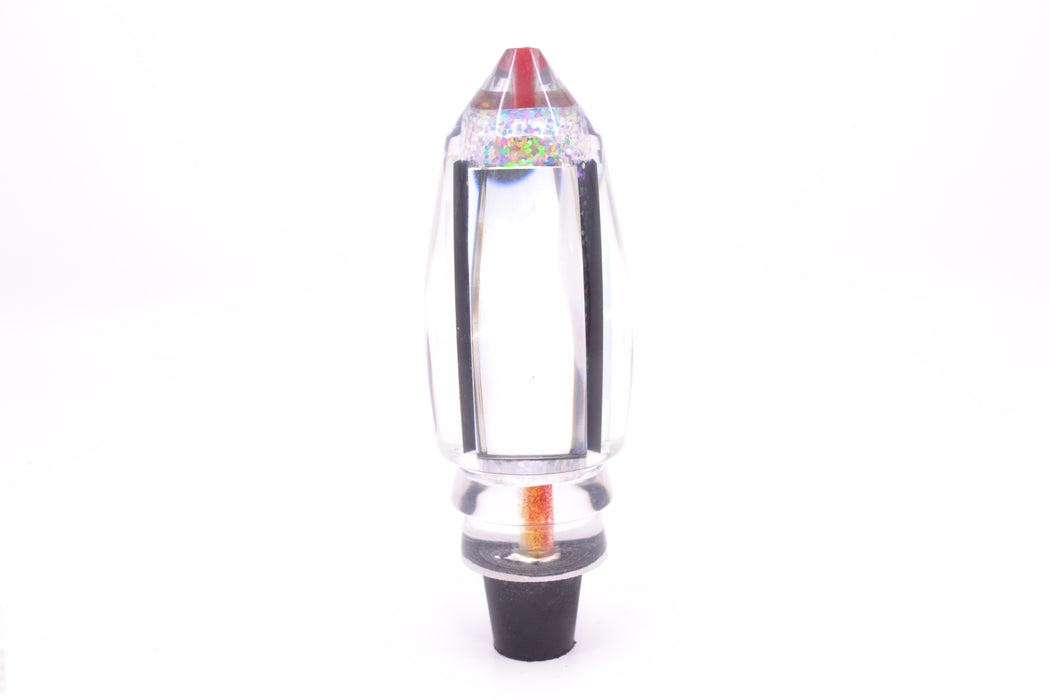 Aloha Lures Clear Mirrored Silver Rainbow Large Deep Six 12" 9.2oz