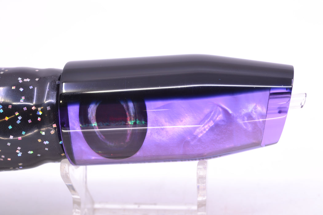 Moyes Lures Purple MOP Black Back Taxi Eyes O.S. Plunger 12" 7oz Skirted Black/Purple GZE