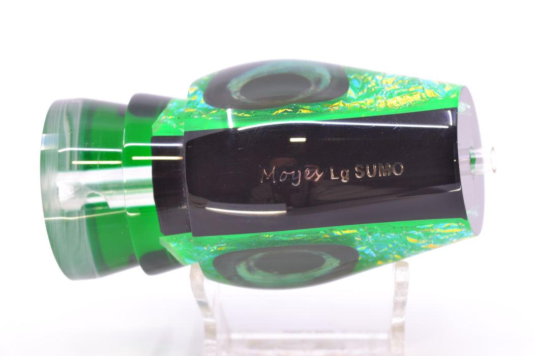 Moyes Lures Green Dichro Green Back Taxi Eyes Large Sumo 14" 8oz GZE