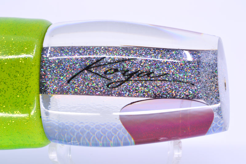 Koya Lures Rainbow Scale Silver Glitter Pearl Red Eyes Medium 861 12" 8oz FT Vinyl Mahi GZE