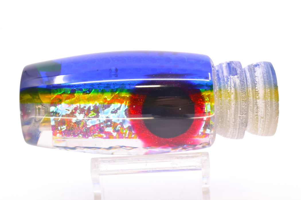 Coggin Lures Ice Dichro Blue-Yellow Back Black-Red Eyes 4-Hole Copalure Invert 12" 8oz