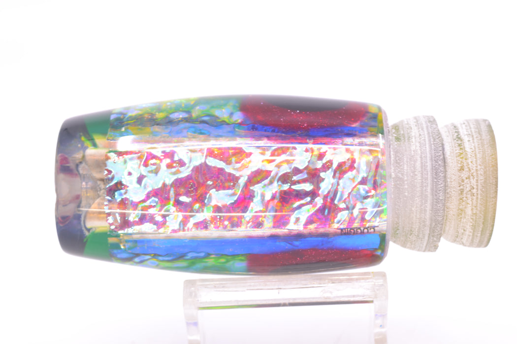 Coggin Lures Ice Dichro Blue-Yellow Back Black-Red Eyes 4-Hole Copalure Invert 12" 8oz