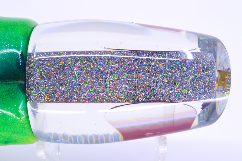 Koya Lures Rainbow Scale Silver Glitter Pearl Red Eyes Medium 861 12" 8oz FT Vinyl Mahi GZE