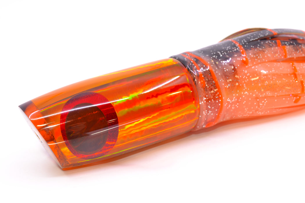 Koya Lures Amber Rainbow Black-Red Eyes JP Noname 12" 9.5oz Skirted Root Beer-Petrolero GZE