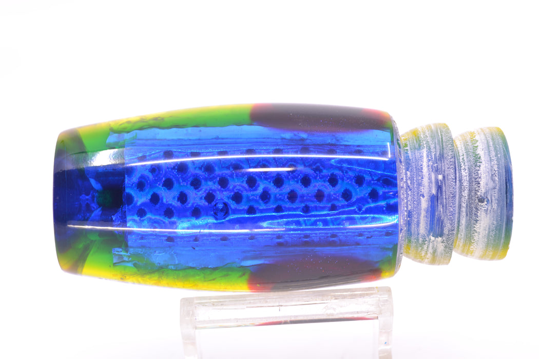 Coggin Lures Ice Dichro Blue-Yellow Back Black-Red Eyes 4-Hole Copalure Invert 12" 8oz