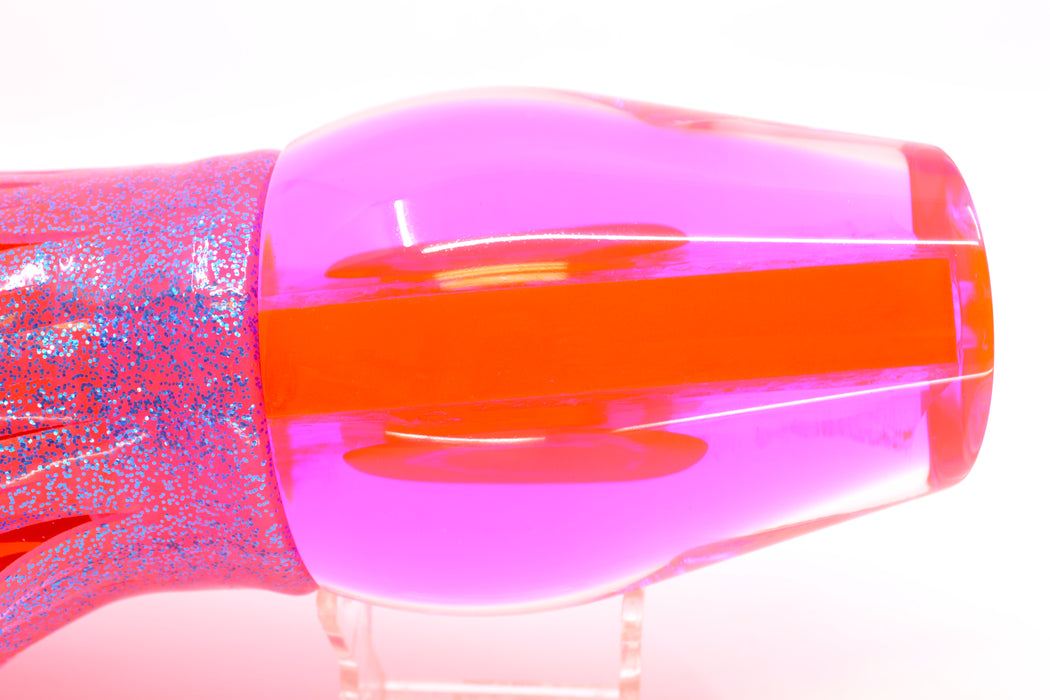 Moyes Lures Pink-Purple Dichro Pink Back Taxi Eyes Sumo Teaser 27oz Skirted Pink