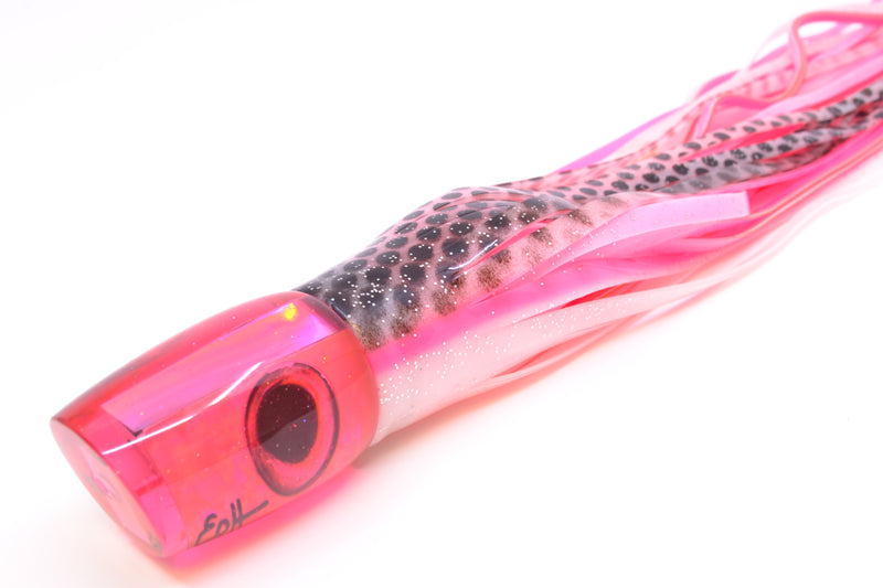 Marlin Magic Pink Awabi Baby Ruckus 10" 6.5oz Skirted White with Black Dots/Pink