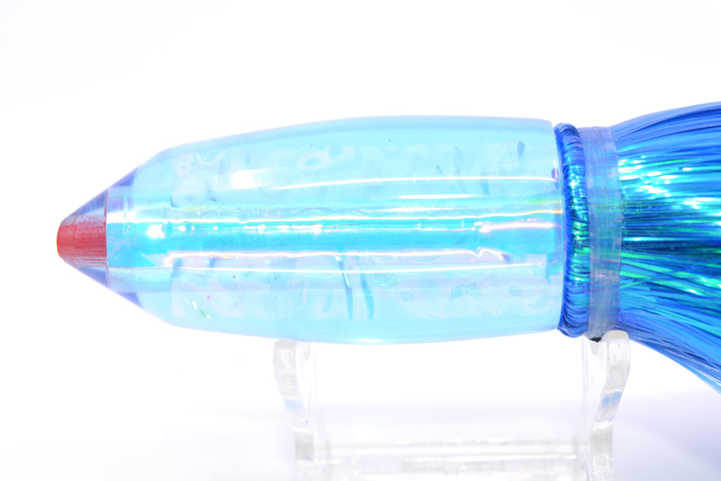 Aloha Lures Ice Blue Rainbow Dichro Ice Rainbow Deep Six 9" 6oz Strobez Royal Blue/Pink