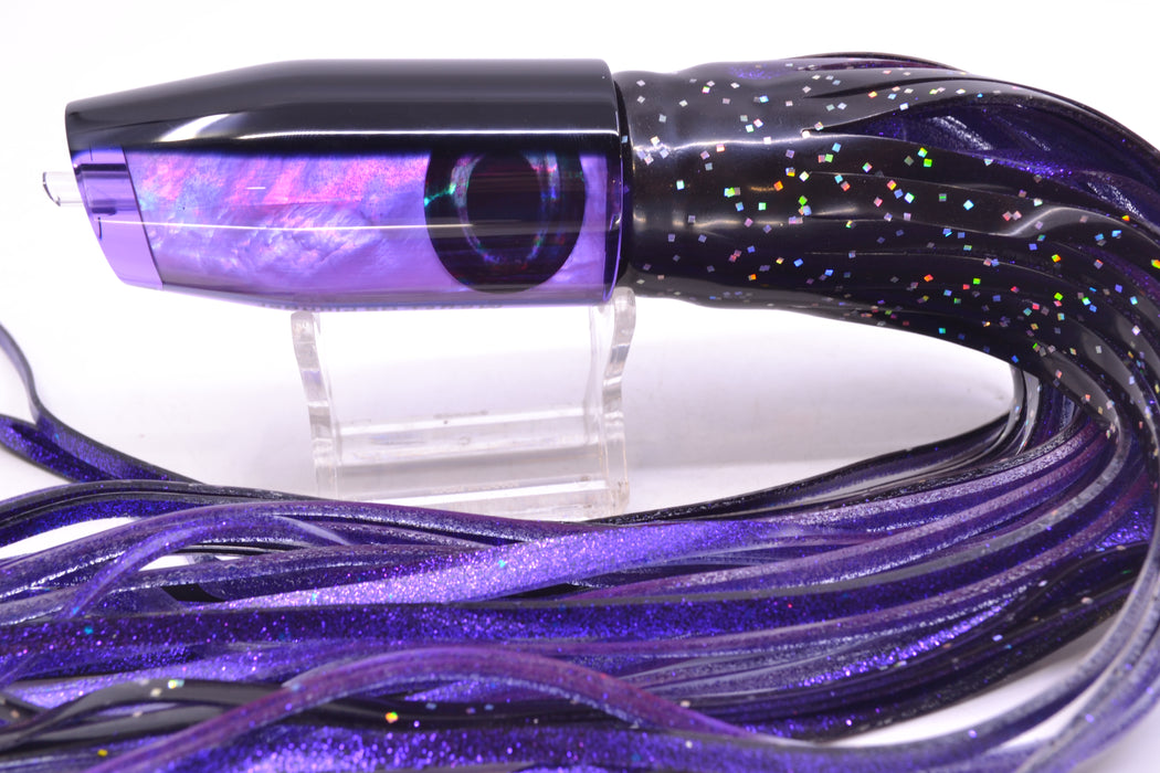 Moyes Lures Purple MOP Black Back Taxi Eyes O.S. Plunger 12" 7oz Skirted Black/Purple GZE