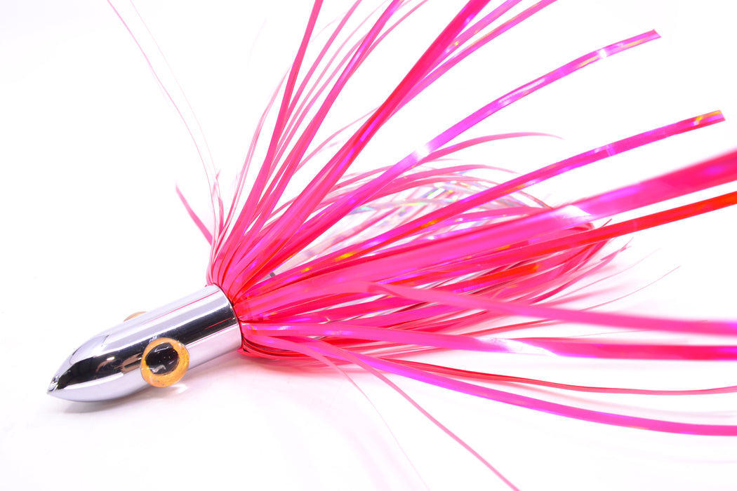 Iland Lures Pink Mylar Hair Chrome Head "Hawaiian Eye" Ilander 8.5" 2.5oz IL400M-PK