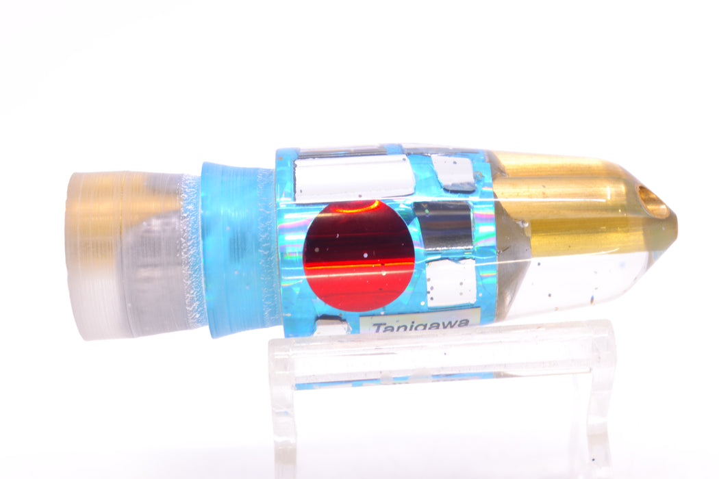 Tanigawa Lures Ice Blue Rainbow Cracked Glass Red Eyes 2-Hole Bullet 7" 5oz