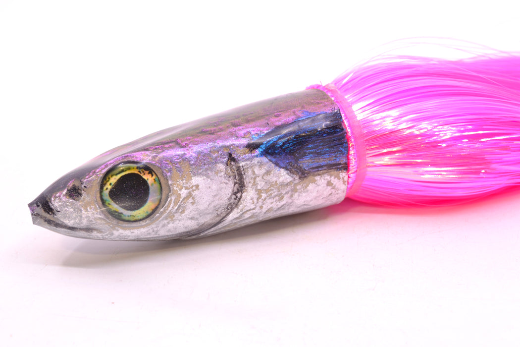 Ali'i Kai Lures Purple-Silver Malolo 12" 10oz Strobez Pink/White