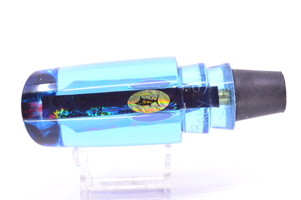 Aloha Lures Ice Blue-Blue Smooth Dichro Black Back Red-Silver Eyes Baby Smash Bait 12" 6.4oz