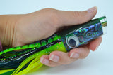 Marlin Magic Abalone Shell Green Back Doll Eyes Small Plunger 9" 4.8oz Skirted