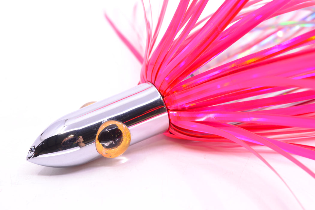 Iland Lures Pink Mylar Hair Chrome Head "Hawaiian Eye" Ilander 8.5" 2.5oz IL400M-PK
