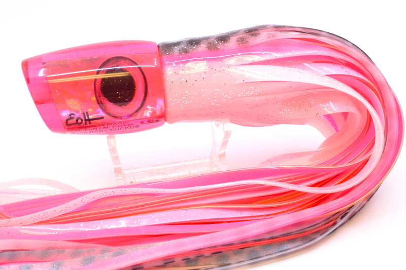 Marlin Magic Pink Awabi Baby Ruckus 10" 6.5oz Skirted White with Black Dots/Pink