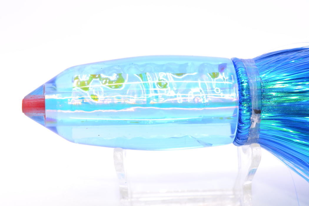 Aloha Lures Ice Blue Rainbow Dichro Ice Rainbow Deep Six 9" 6oz Strobez Royal Blue/Pink