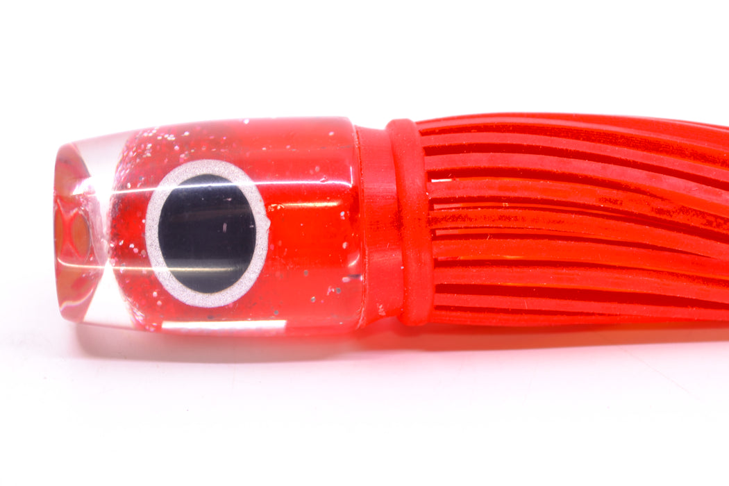 Amaral Lures Red Pearl Black-Silver Eyes Baby Jararaca 5" 1.4oz Red/Yellow