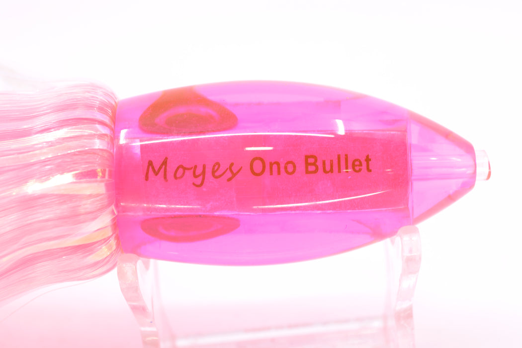 Moyes Lures Pink MOP Small Ono Bullet 7" 3.8oz Skirted Mixed Pink-White Hair