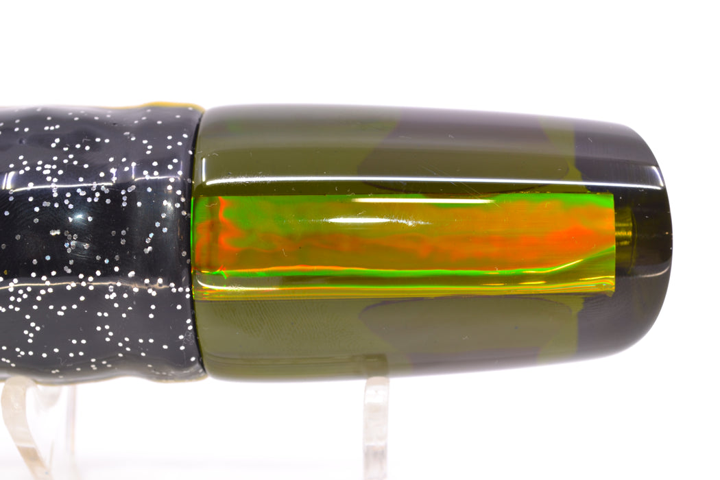 Koya Lures Smoke Rainbow Red Eyes 614 9" 7oz Skirted Black-Yellow-Gold GZE