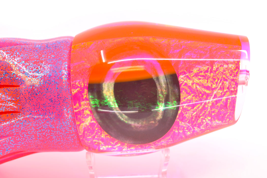 Moyes Lures Pink-Purple Dichro Pink Back Taxi Eyes Sumo Teaser 27oz Skirted Pink