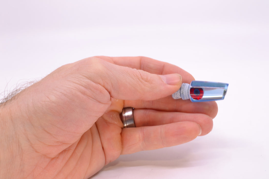 Coggin Lures Ice Blue Mirrored Black-Red Eyes Baby Peanut Stick 4.5" 0.2oz