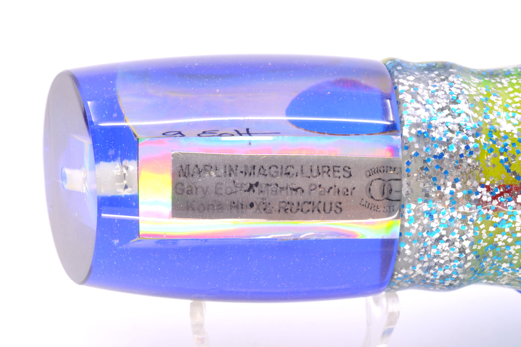 Marlin Magic Golden MOP Blue Back Red Eyes XL Ruckus 16" 17oz Skirted Blue-Silver
