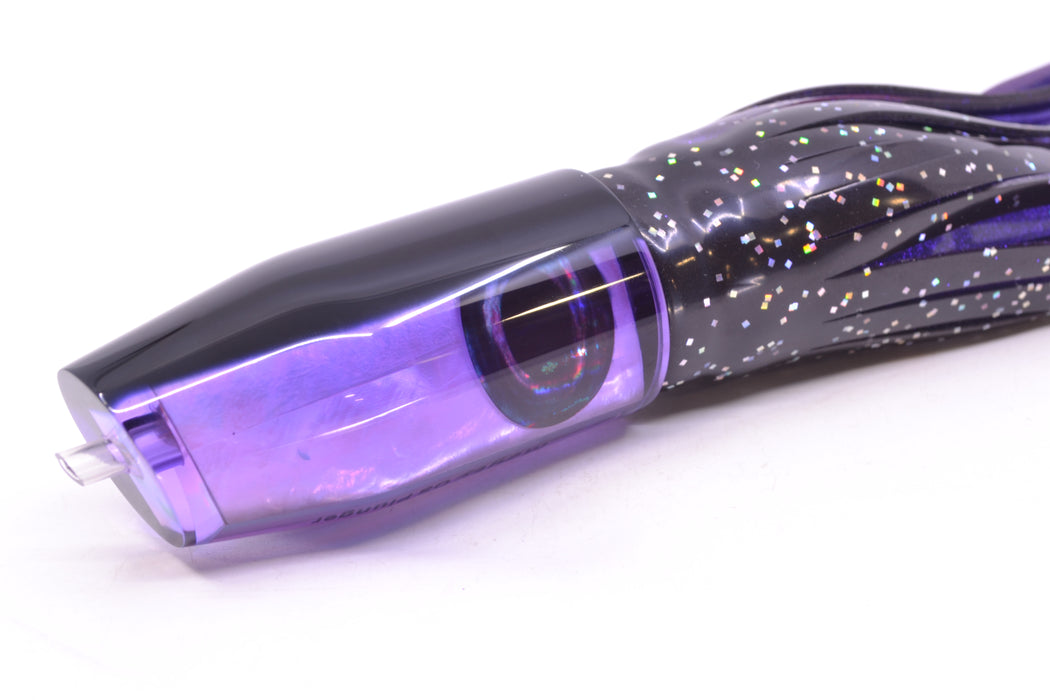 Moyes Lures Purple MOP Black Back Taxi Eyes O.S. Plunger 12" 7oz Skirted Black/Purple GZE