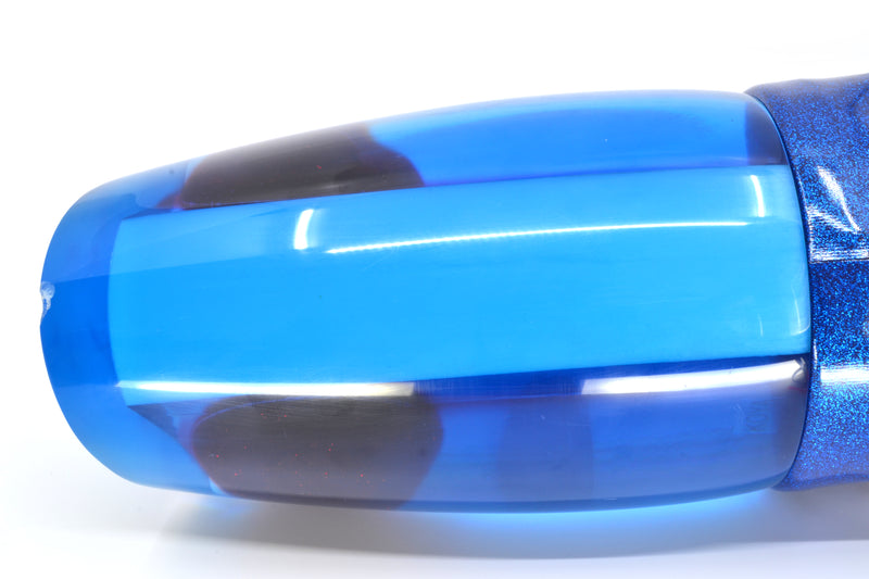 Koya Lures Blue Rainbow Red Eyes XXXXL Poi Dog Teaser 8lb Vinyl Blue *CHIPPED* GZE