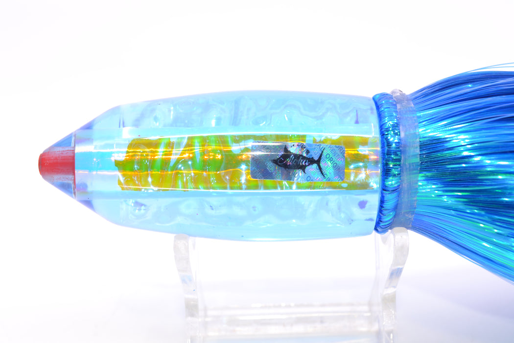 Aloha Lures Ice Blue Rainbow Dichro Ice Rainbow Deep Six 9" 6oz Strobez Royal Blue/Pink