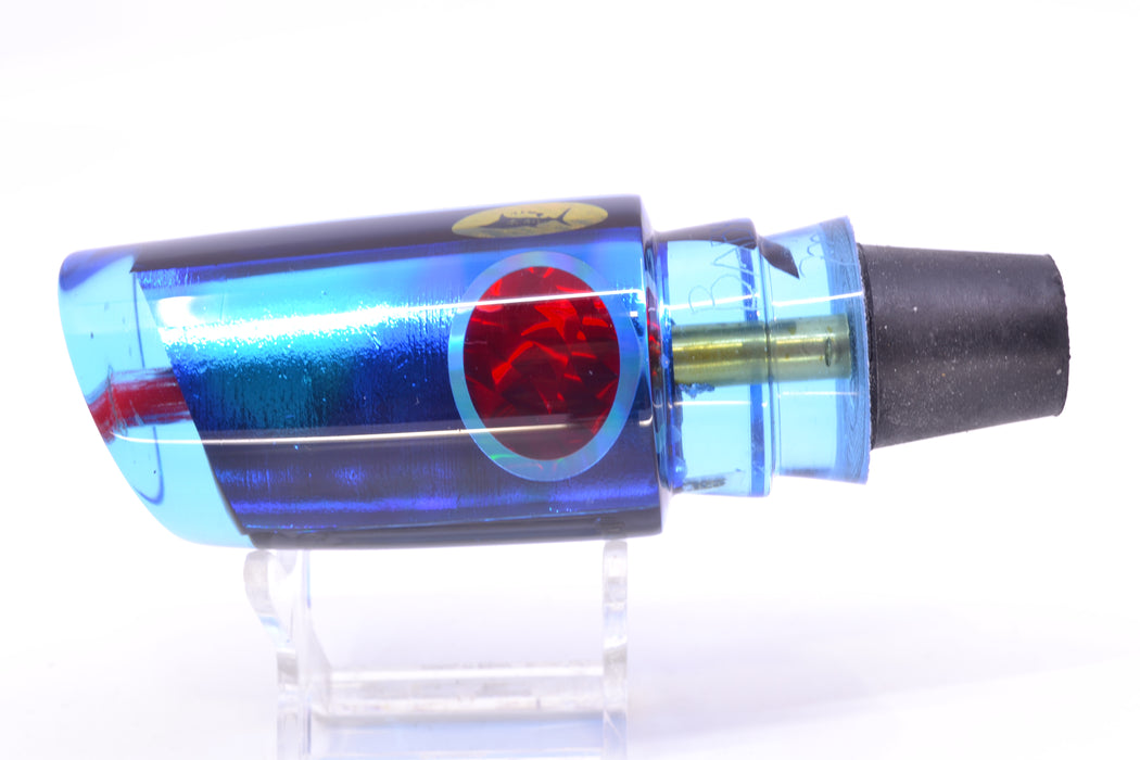 Aloha Lures Ice Blue-Blue Smooth Dichro Black Back Red-Silver Eyes Baby Smash Bait 12" 6.4oz