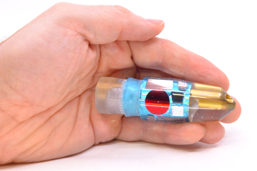 Tanigawa Lures Ice Blue Rainbow Cracked Glass Red Eyes 2-Hole Bullet 7" 5oz