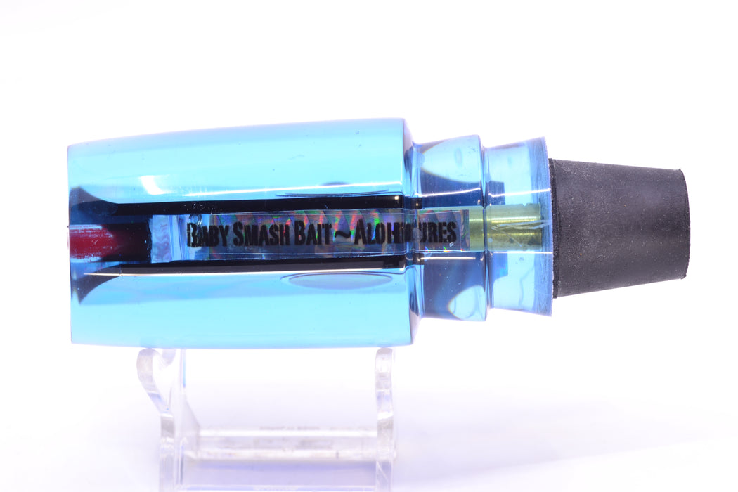 Aloha Lures Ice Blue-Blue Smooth Dichro Black Back Red-Silver Eyes Baby Smash Bait 12" 6.4oz
