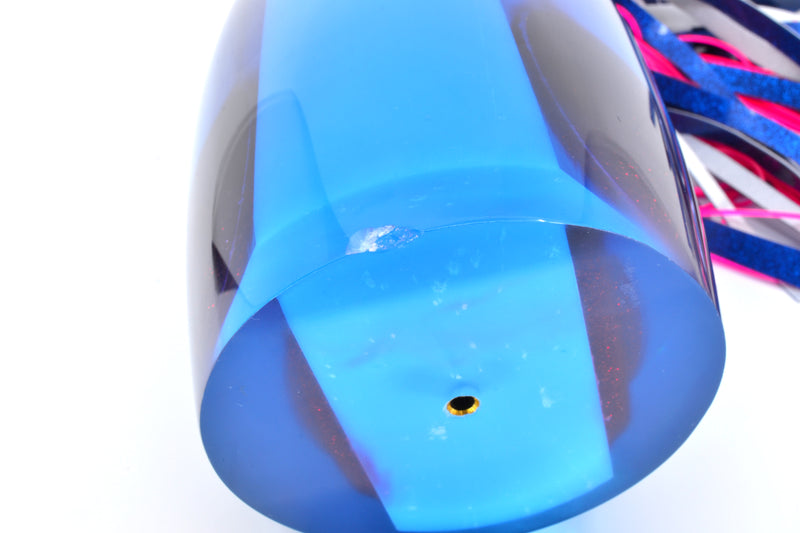 Koya Lures Blue Rainbow Red Eyes XXXXL Poi Dog Teaser 8lb Vinyl Blue *CHIPPED* GZE