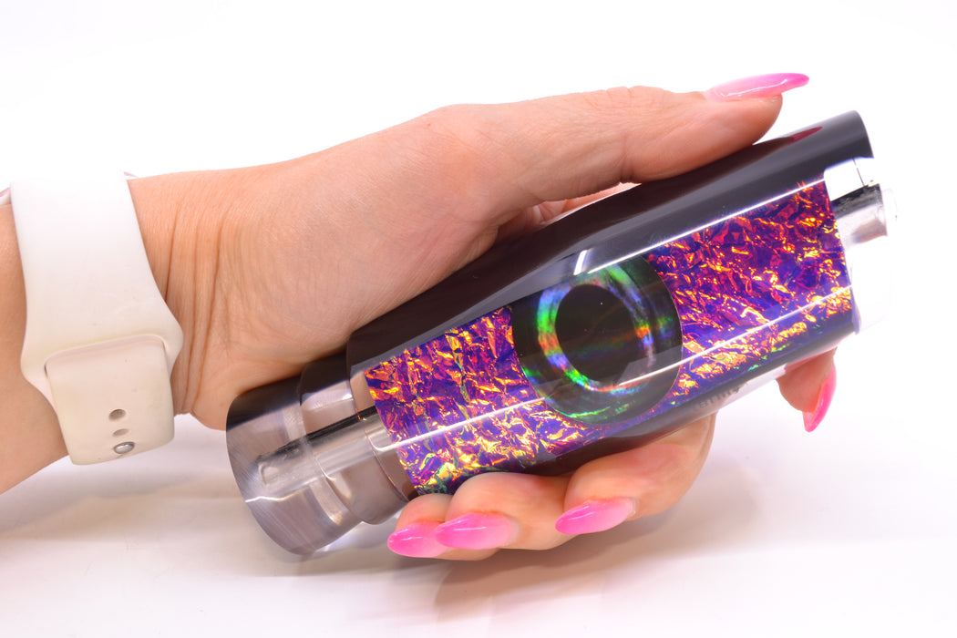 Moyes Lures Purple-Pink Dichro Black Back Taxi Eyes Large Dark-N-Stormy 14" 8.6oz