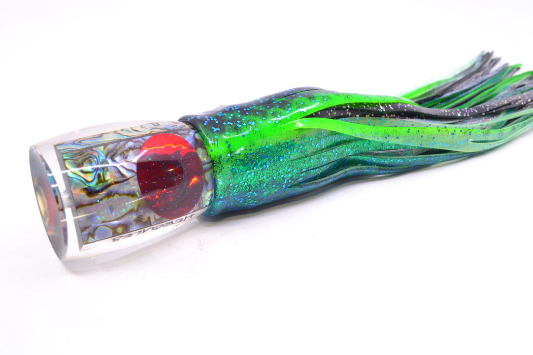 Bonze Lures Paua Shell Hercules 12" 9.6oz Skirted Black Dots-Blue Dots