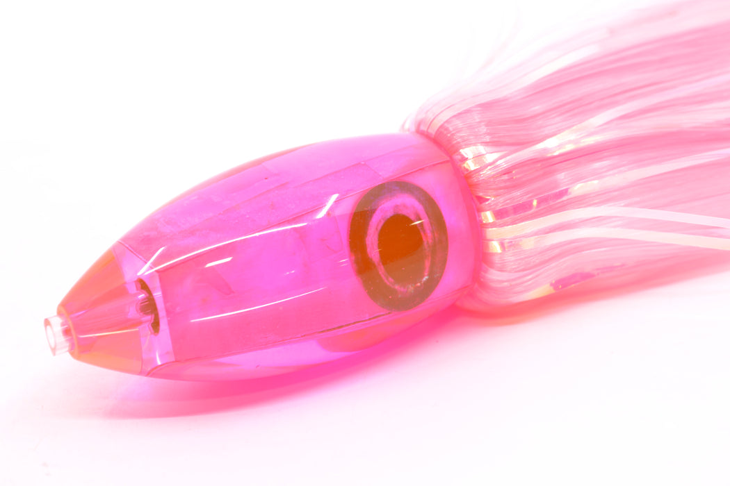 Moyes Lures Pink MOP Small Ono Bullet 7" 3.8oz Skirted Mixed Pink-White Hair
