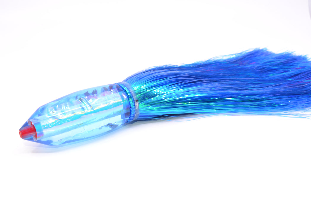 Aloha Lures Ice Blue Rainbow Dichro Ice Rainbow Deep Six 9" 6oz Strobez Royal Blue/Pink