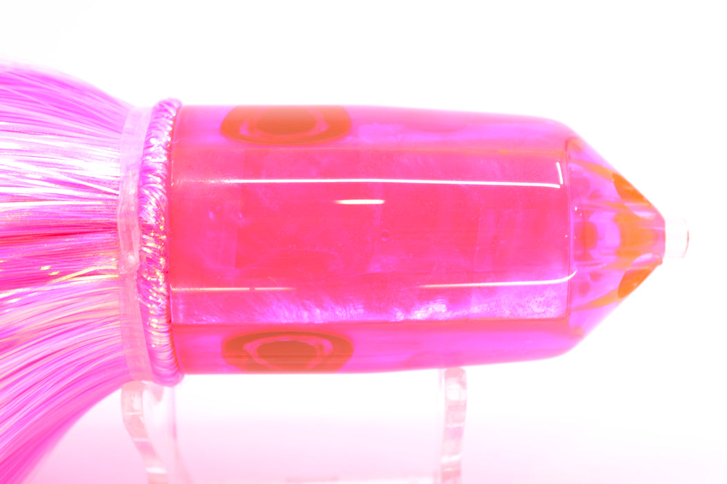 Moyes Lures Pink MOP 2-Hole Large Sniper Jet 12" 12oz Strobez Pink/Orange