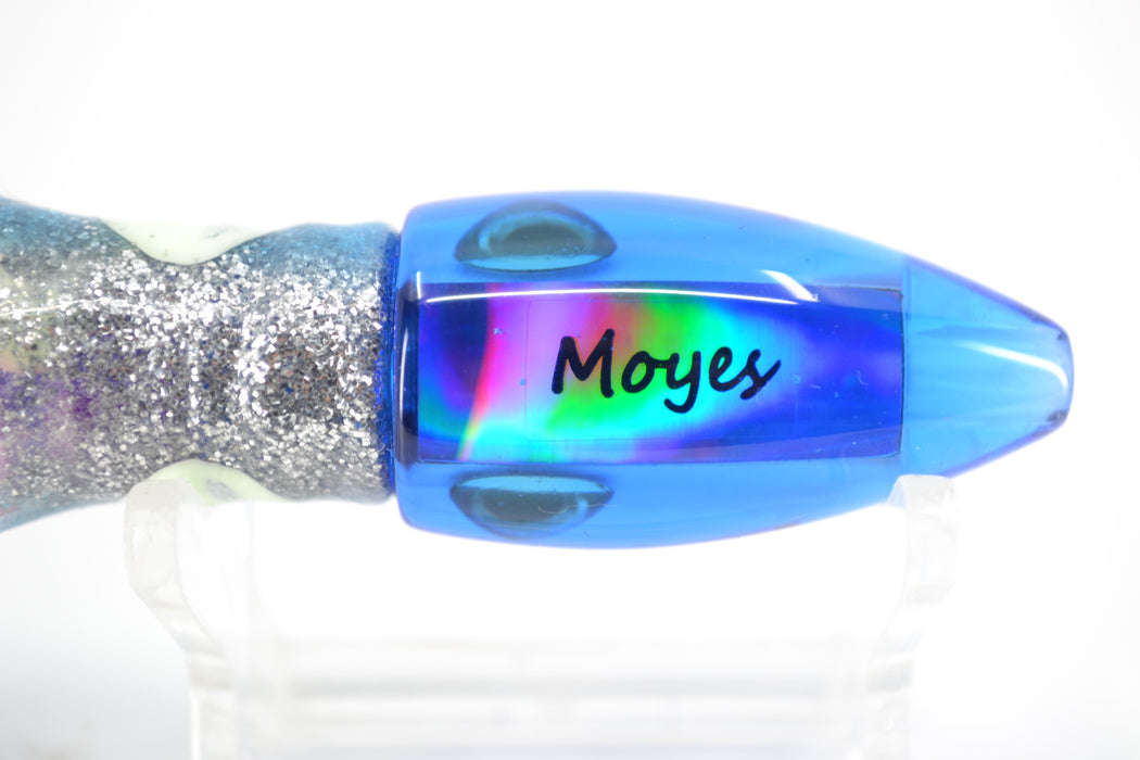 Moyes Lures Blue MOP Poon 5" 1.3oz Skirted Blue-Silver-Pink