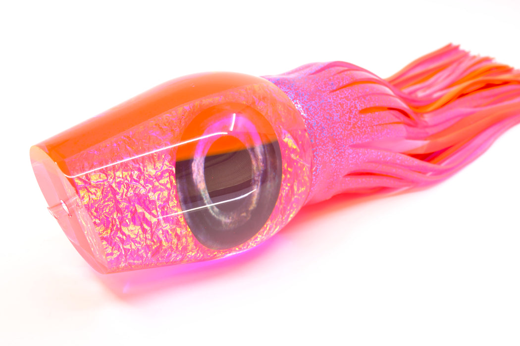 Moyes Lures Pink-Purple Dichro Pink Back Taxi Eyes Sumo Teaser 27oz Skirted Pink