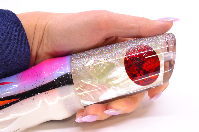 TANTRUM Lures White MOP Silver Back Red Eyes XL Kaboom 14" 13oz Skirted Gay Bob