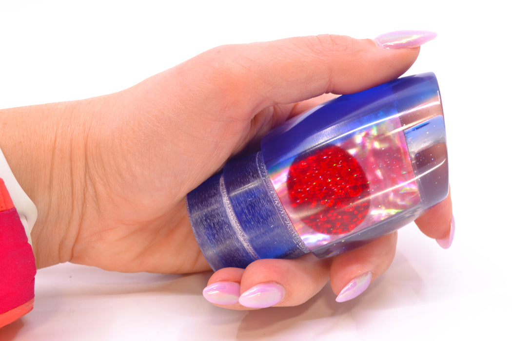 Marlin Magic Pink Awabi Blue Back Red Eyes Smokey Joe 12" 6.5oz GZE