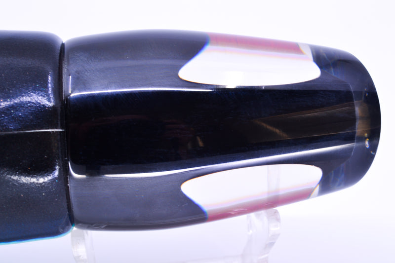 Koya Lures Black Pearl Red Eyes Medium 861 12" 8oz Fire Tailz Vinyl Yellowfin