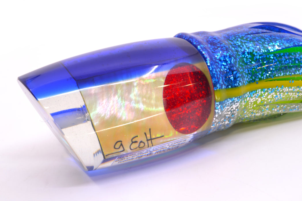 Marlin Magic Golden MOP Blue Back Red Eyes XL Ruckus 16" 17oz Skirted Blue-Silver