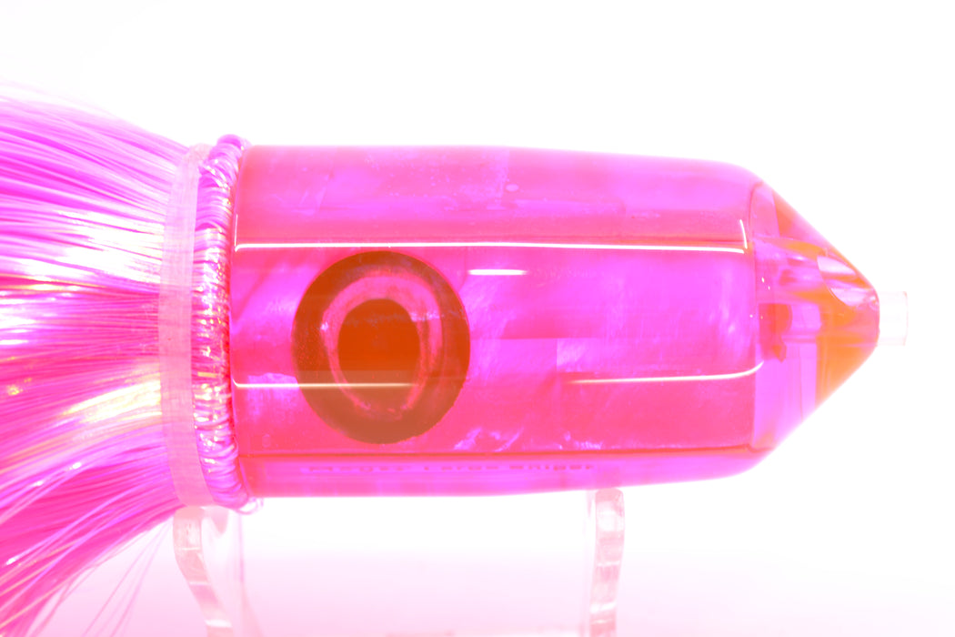 Moyes Lures Pink MOP 2-Hole Large Sniper Jet 12" 12oz Strobez Pink/Orange